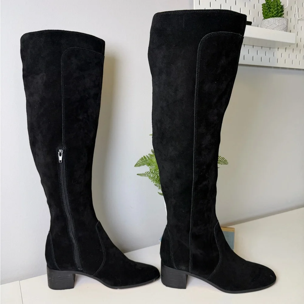 Corso Como Black Suede Over-the-Knee Boots SZ 7.5
